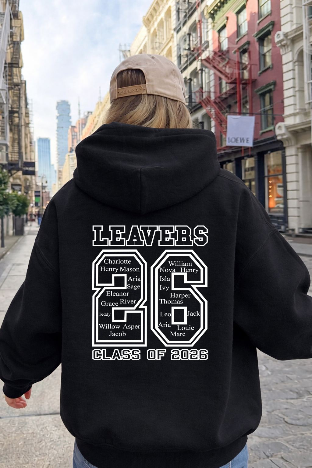 Kids School Leavers Hoodie T-shirt 2026 | Custom School Name Hoodie Class of 26 Children’s Graduation Hoodie