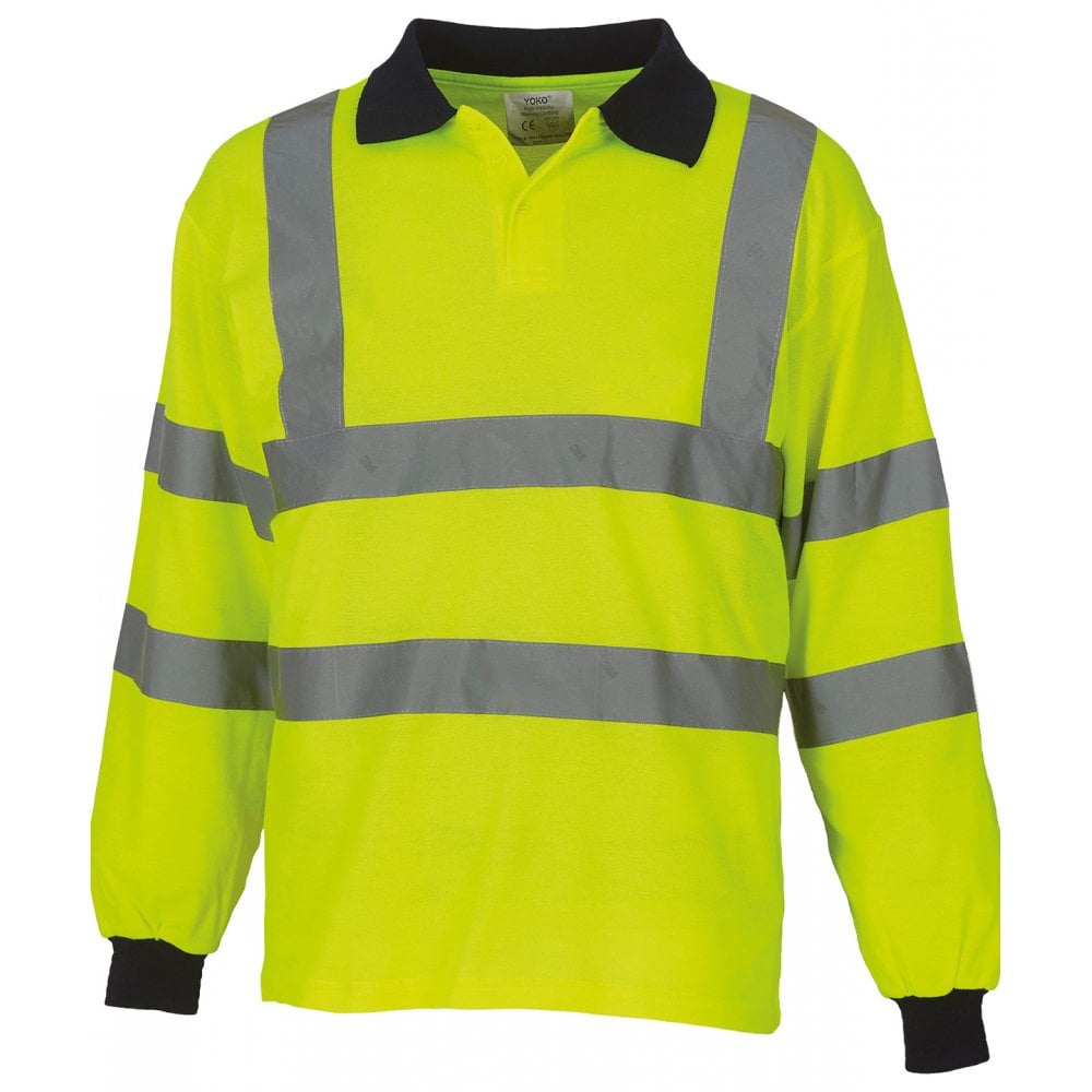 Hi vis long sleeve polo (HVJ310)